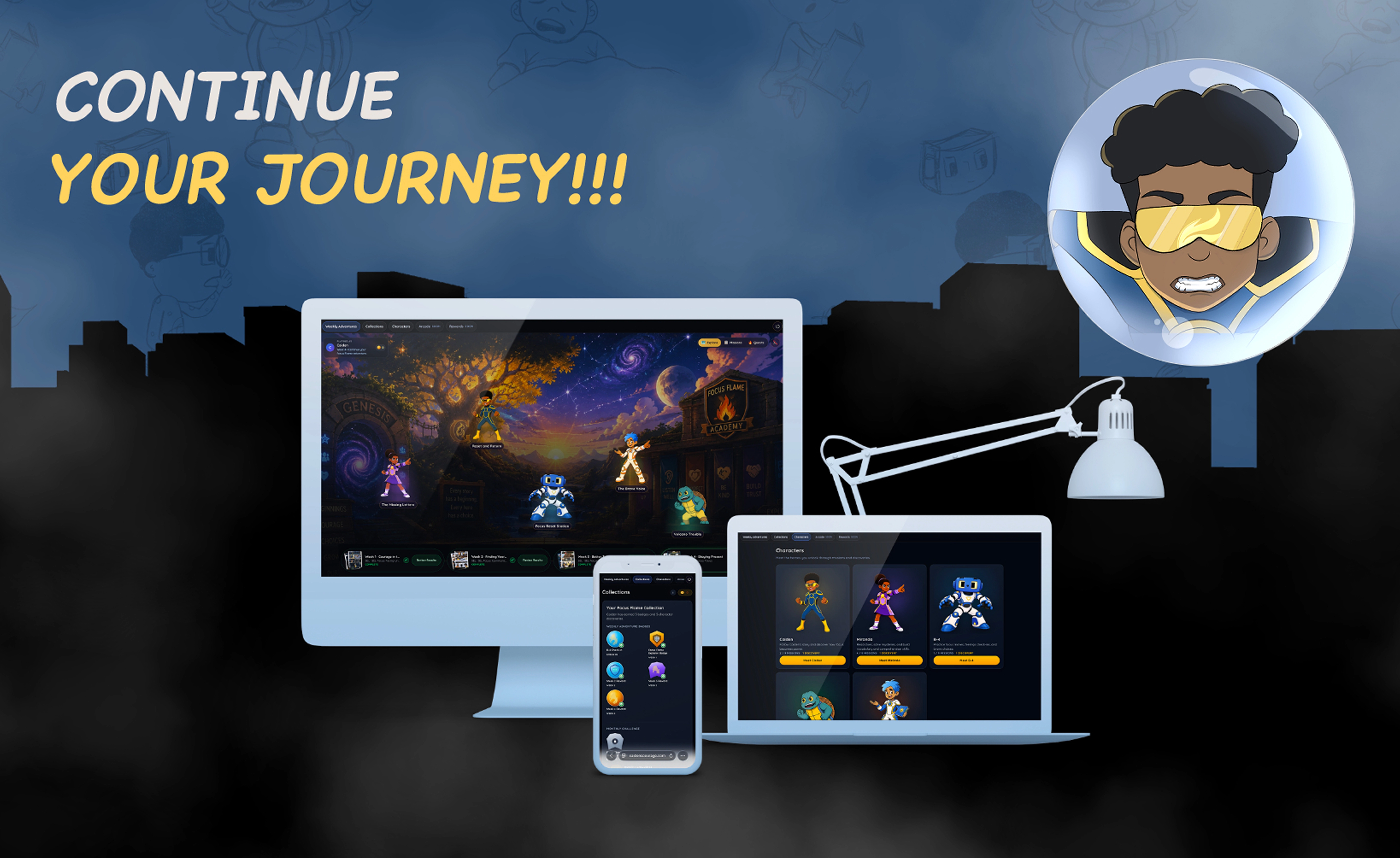 Caiden's Courage interactive learning platform