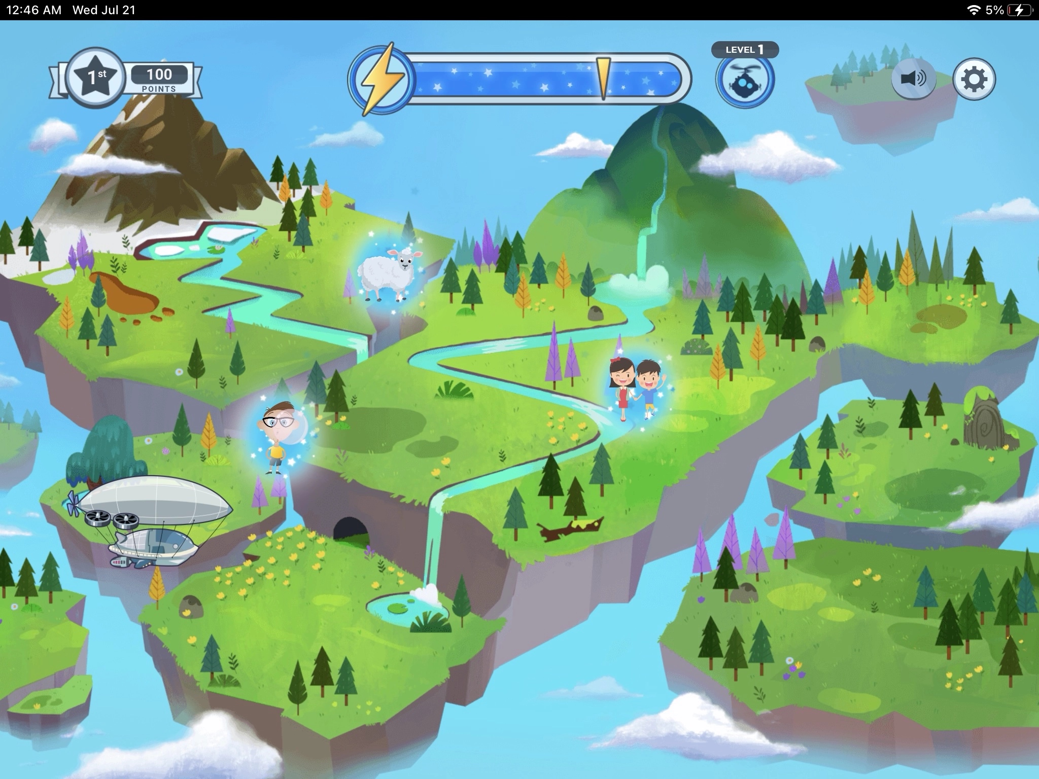 Immersive Amira literacy gameplay atmosphere across tablet devices