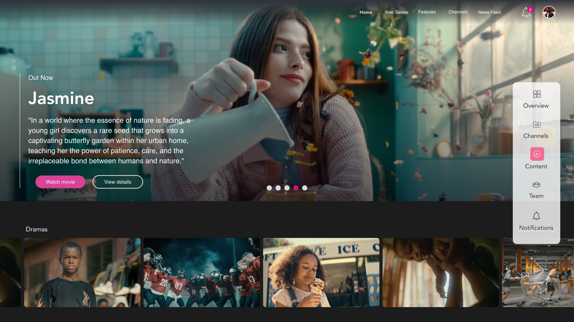 Montage.tv viewer experience — discovery, playback, and branded streaming