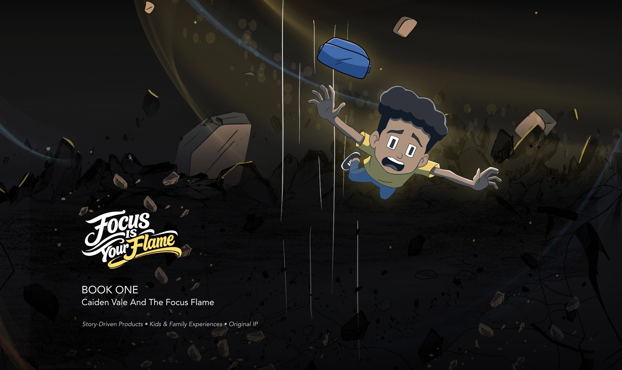 Caiden's Courage branding banner — Find Your Flame franchise campaign